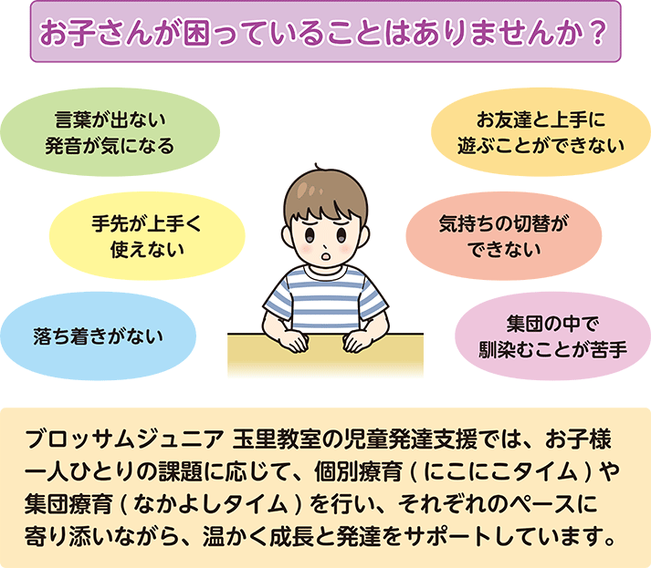 お子さんが困っていることはありませんか?(児童発達支援)
